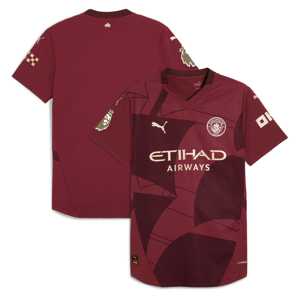 Manchester City 2024/25 Third Authentic Shirt - Burgundy
