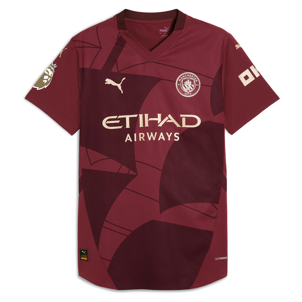Manchester City 2024/25 Third Authentic Shirt - Burgundy
