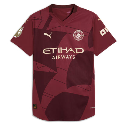 Manchester City 2024/25 Third Authentic Shirt - Burgundy