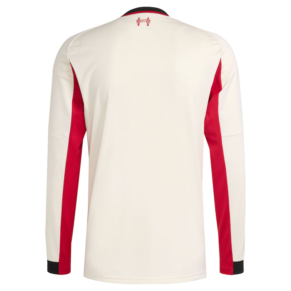 Liverpool 2025/26 Away Authentic Long Sleeve Shirt - White