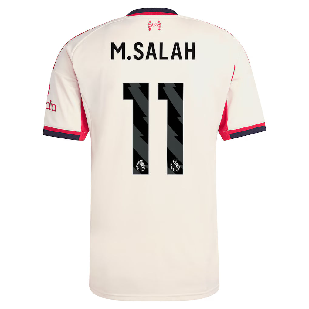 Mohamed Salah Liverpool 2025/26 Away Replica Player Shirt - White