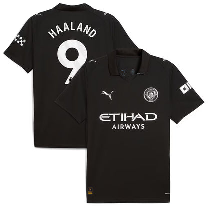 Erling Haaland Manchester City 2025/26 Away Authentic Player Shirt - Black