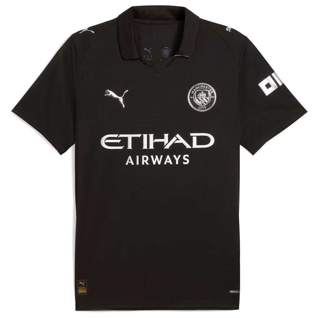 Erling Haaland Manchester City 2025/26 Away Authentic Player Shirt - Black