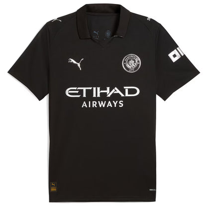 Erling Haaland Manchester City 2025/26 Away Authentic Player Shirt - Black