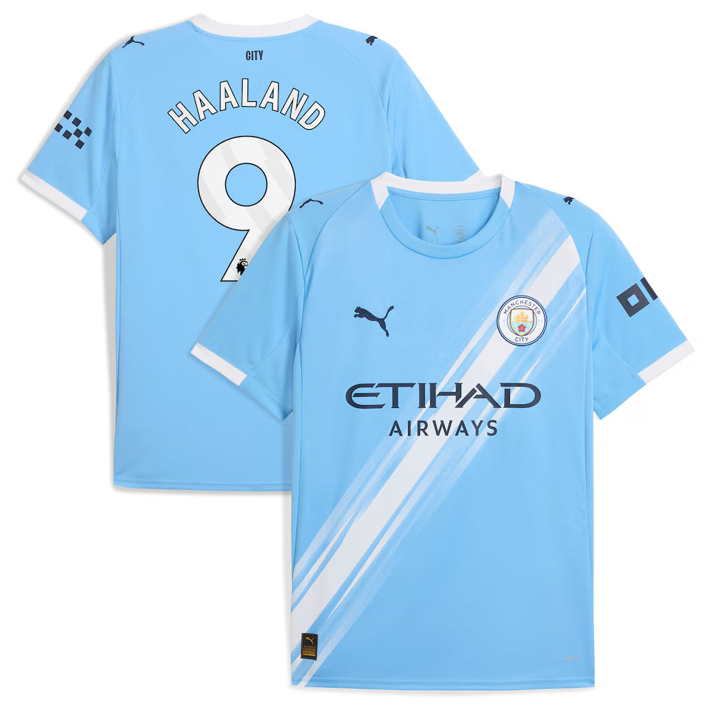 Erling Haaland Manchester City 2025/26 Home Authentic Player Shirt - Sky Blue
